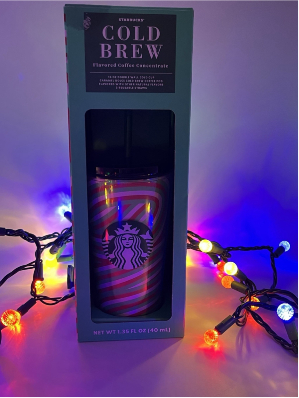 Starbucks 16oz Double Wall Cold Cup 2024 Includes 3 Reusable Straws